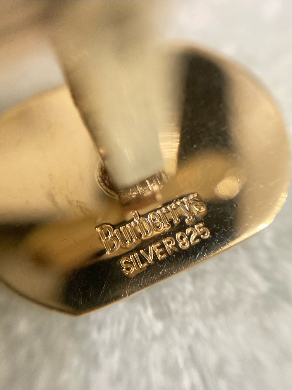 Burberry 925 Silver Cuff Links + Tie Clip Set Vintage - Picture 6 of 8